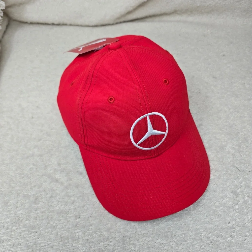 Puma Mercedes Benz Hat Mens Red F1 Racing Snapback Cap NEW